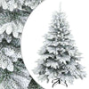 Vidaxl árbol de Navidad artificial con ramas de plumas, blanco nieve 150 cm