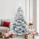 Vidaxl árbol de Navidad artificial con ramas de plumas, blanco nieve 180 cm