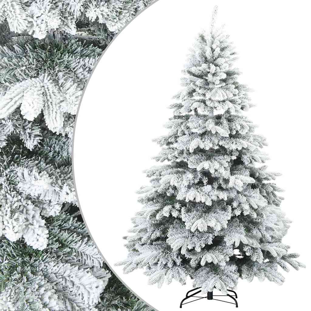 Vidaxl árbol de Navidad artificial con ramas de plumas, blanco nieve 180 cm
