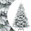 Vidaxl árbol de Navidad artificial con ramas de plumas, blanco nieve 180 cm
