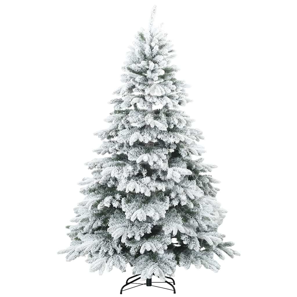 Vidaxl árbol de Navidad artificial con ramas de plumas, blanco nieve 180 cm