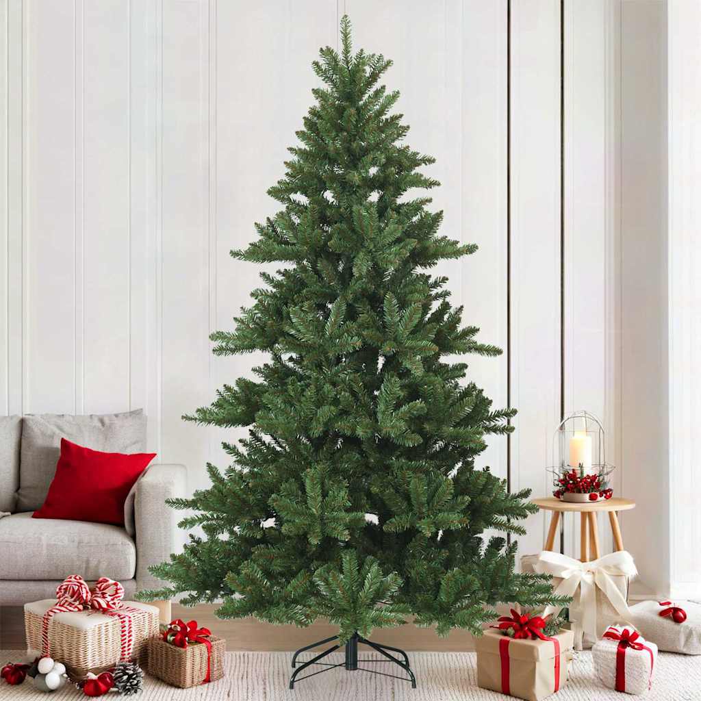 Vidaxx albero di Natale pieghevole artificiale verde 210 cm PVC, acciaio