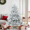 Vidaxl árbol de Navidad artificial con ramas de plumas, blanco nieve 150 cm
