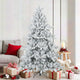 Vidaxl árbol de Navidad artificial con ramas de plumas, blanco nieve 180 cm