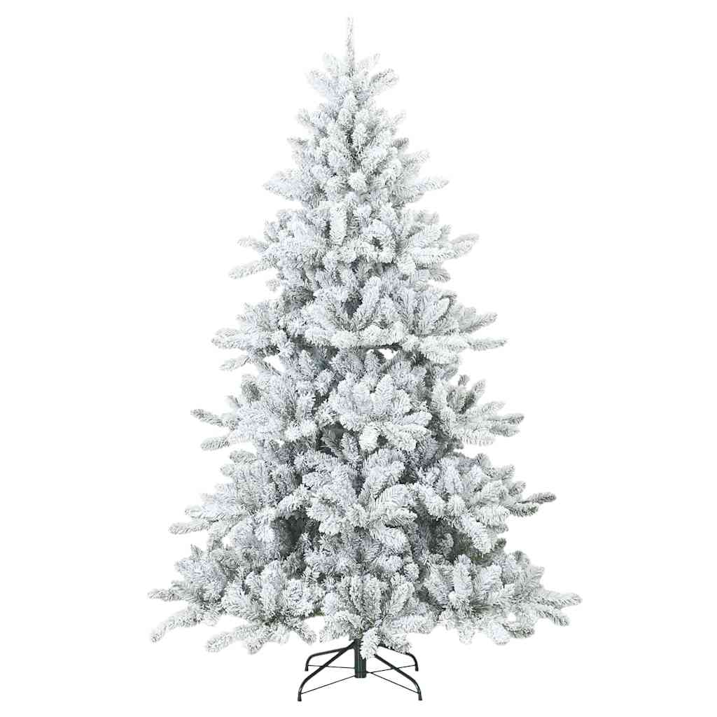 Vidaxl árbol de Navidad artificial con ramas de plumas, blanco nieve 180 cm