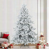 Vidaxx árbol de Navidad artificial con ramas de plumas, blanco nieve 240 cm
