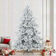 Vidaxx árbol de Navidad artificial con ramas de plumas, blanco nieve 240 cm