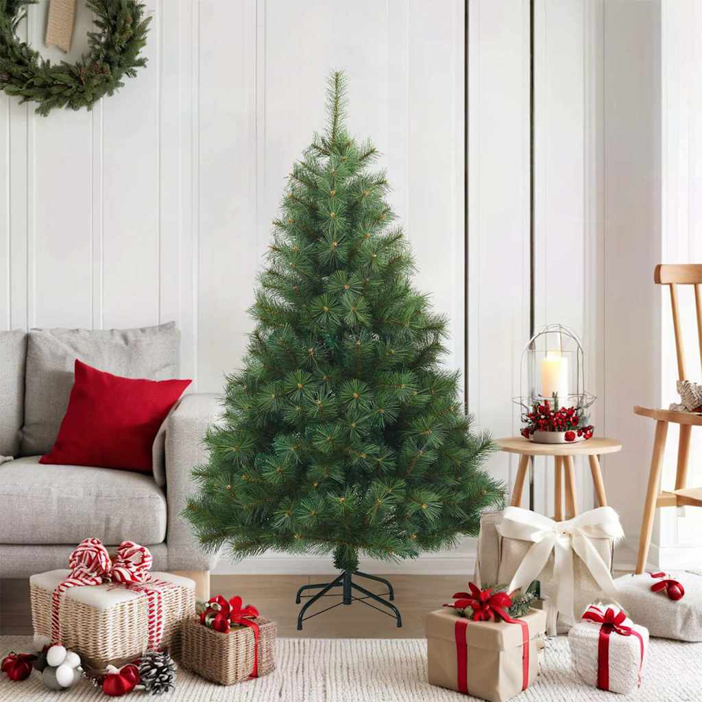 Vidaxx albero di Natale artificiale pieghevole verde 120 cm PVC, acciaio