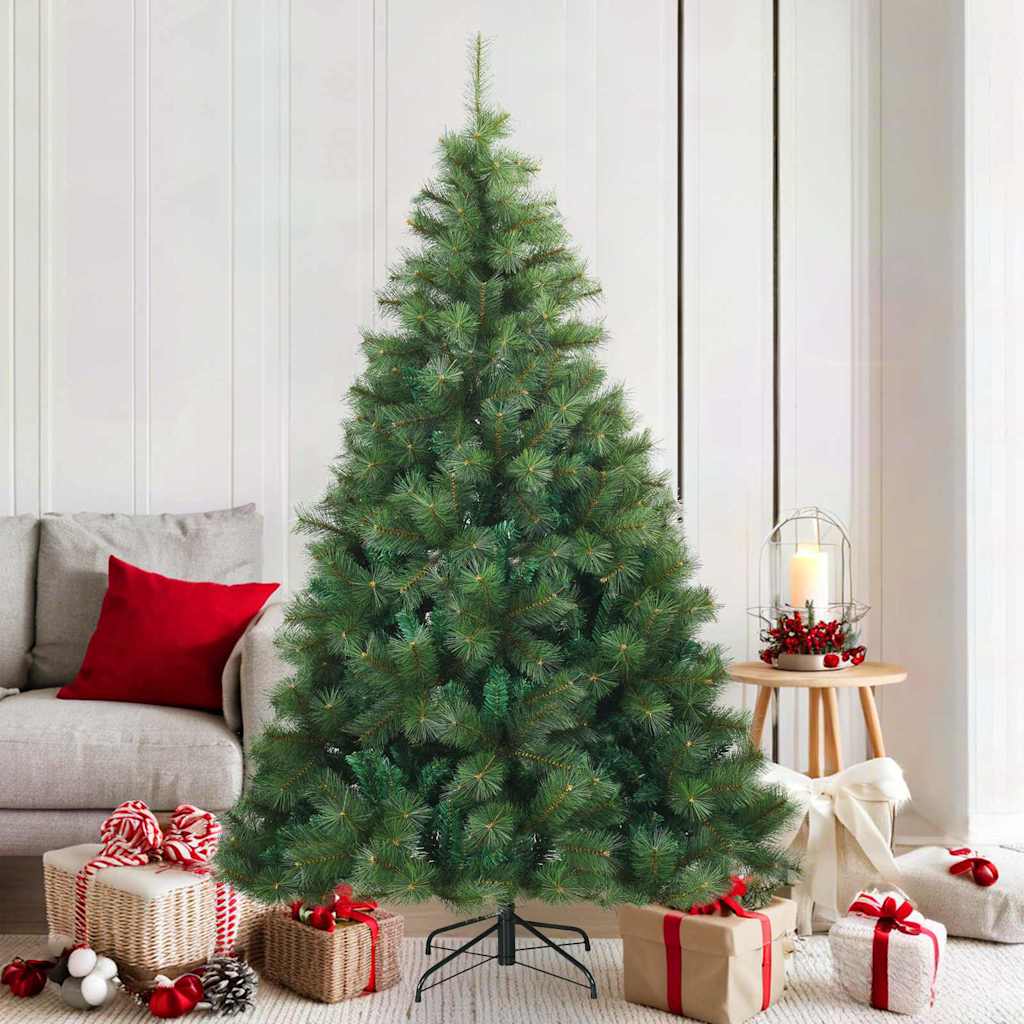 Vidaxx árbol de Navidad artificial plegable verde 180 cm PVC, acero
