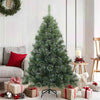 Vidaxl albero di Natale artificiale con rami piumati, verde innevato 150 cm