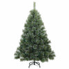 Vidaxl albero di Natale artificiale con rami piumati, verde innevato 150 cm