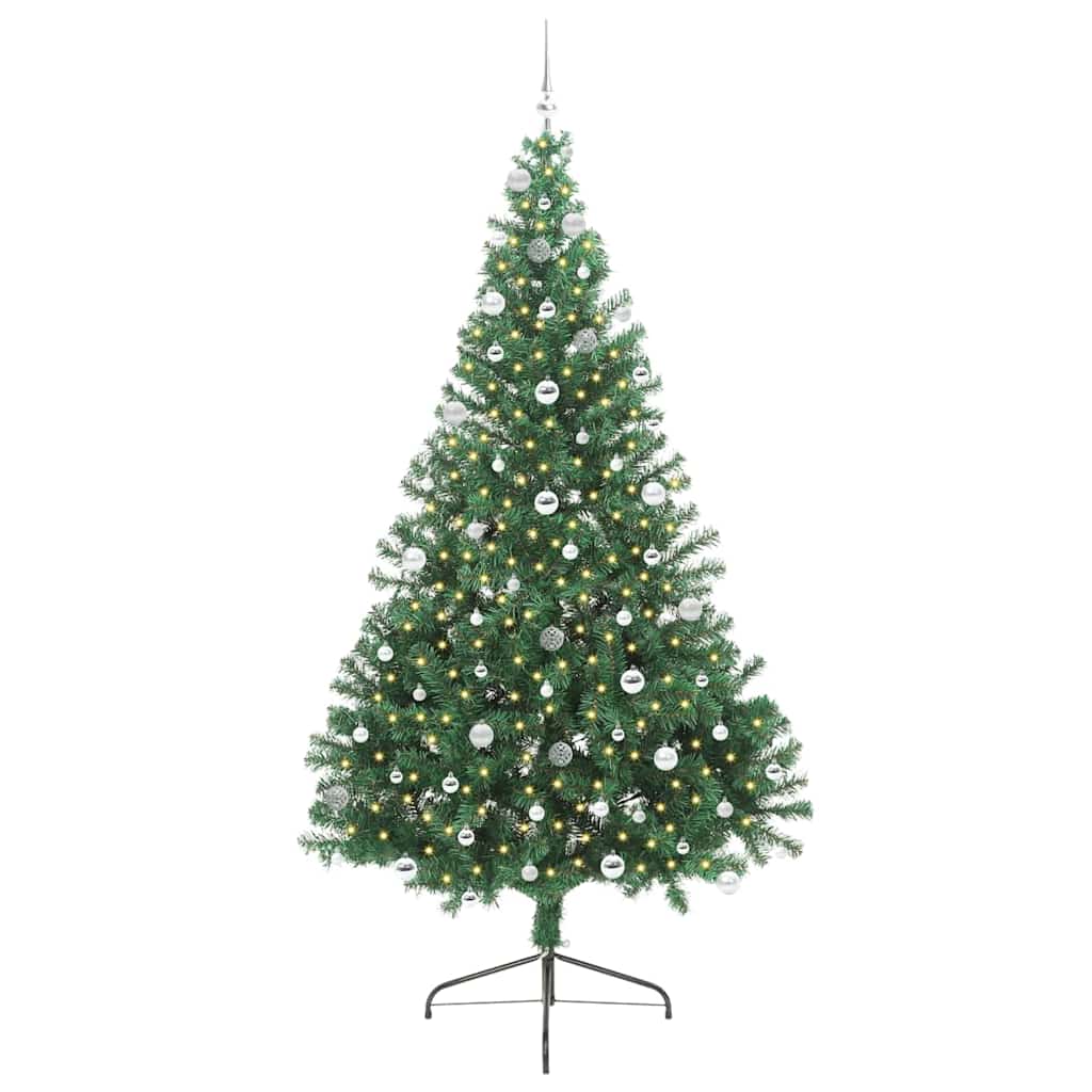 Vidaxx árbol de Navidad artificial preiluminado con 300 LED verde 240 cm PVC