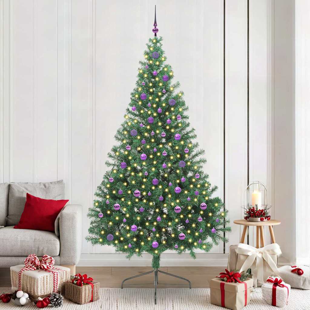 Vidaxx árbol de Navidad artificial preiluminado con 300 LED verde 240 cm PVC