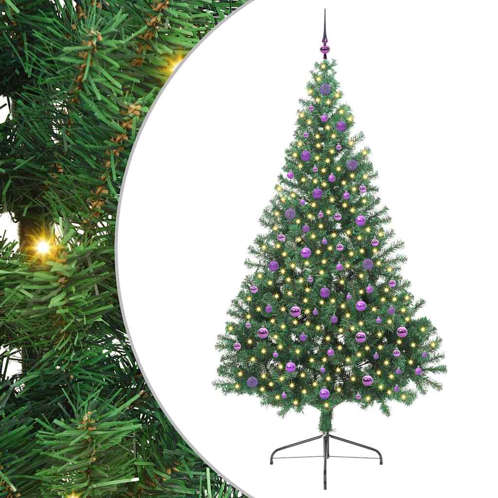 Vidaxx árbol de Navidad artificial preiluminado con 300 LED verde 240 cm PVC