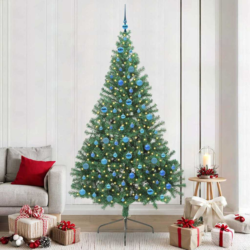 Vidaxx árbol de Navidad artificial preiluminado con 300 LED verde 240 cm PVC