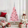 VidaXL Árbol de Navidad artificial preiluminado con 150 LED rosa 120 cm PVC