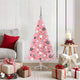 VidaXL Árbol de Navidad artificial preiluminado con 150 LED rosa 120 cm PVC