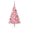 VidaXL Árbol de Navidad artificial preiluminado con 150 LED rosa 120 cm PVC