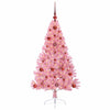 VidaXL Árbol de Navidad artificial preiluminado con 150 LED rosa 120 cm PVC