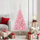 VidaXL Árbol de Navidad artificial preiluminado con 150 LED rosa 120 cm PVC