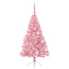 VidaXL Árbol de Navidad artificial preiluminado con 150 LED rosa 120 cm PVC
