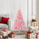 VidaXL Árbol de Navidad artificial preiluminado con 150 LED rosa 120 cm PVC