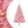 VidaXL Árbol de Navidad artificial preiluminado con 150 LED rosa 120 cm PVC