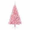 VidaXL Árbol de Navidad artificial preiluminado con 150 LED rosa 120 cm PVC