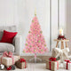 VidaXL Árbol de Navidad artificial preiluminado con 150 LED rosa 120 cm PVC