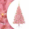 VidaXL Árbol de Navidad artificial preiluminado con 150 LED rosa 120 cm PVC