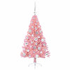 VidaXL Árbol de Navidad artificial preiluminado con 150 LED rosa 120 cm PVC