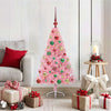VidaXL albero di Natale artificiale preilluminato con 150 LED rosa 120 cm in PVC
