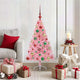 VidaXL Árbol de Navidad artificial preiluminado con 150 LED rosa 120 cm PVC