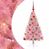 VidaXL Árbol de Navidad artificial preiluminado con 150 LED rosa 120 cm PVC