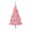 VidaXL Árbol de Navidad artificial preiluminado con 150 LED rosa 150 cm PVC
