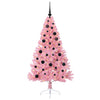 VidaXL Árbol de Navidad artificial preiluminado con 150 LED rosa 150 cm PVC