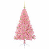 VidaXL Árbol de Navidad artificial preiluminado con 150 LED rosa 150 cm PVC