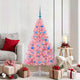 VidaXL Árbol de Navidad artificial preiluminado con 150 LED rosa 150 cm PVC