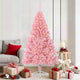 VidaXL Árbol de Navidad artificial preiluminado con 300 LED rosa 180 cm PVC