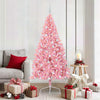 VidaXL Árbol de Navidad artificial preiluminado con 300 LED rosa 180 cm PVC