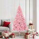 VidaXL Árbol de Navidad artificial preiluminado con 300 LED rosa 180 cm PVC