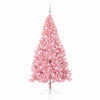 VidaXL Árbol de Navidad artificial preiluminado con 300 LED rosa 180 cm PVC