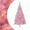 VidaXL Árbol de Navidad artificial preiluminado con 300 LED rosa 180 cm PVC