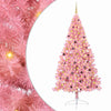 VidaXL Árbol de Navidad artificial preiluminado con 300 LED rosa 240 cm PVC