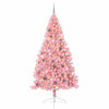 VidaXL Árbol de Navidad artificial preiluminado con 300 LED rosa 240 cm PVC