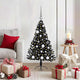 Vidaxx albero di Natale artificiale preilluminato con 150 LED nero 120 cm PVC