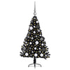 Vidaxx árbol de Navidad artificial preiluminado con 150 LED negro 120 cm PVC