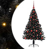 Vidaxx árbol de Navidad artificial preiluminado con 150 LED negro 120 cm PVC
