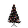 Vidaxx árbol de Navidad artificial preiluminado con 150 LED negro 120 cm PVC