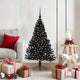 Vidaxx albero di Natale artificiale preilluminato con 150 LED nero 120 cm PVC